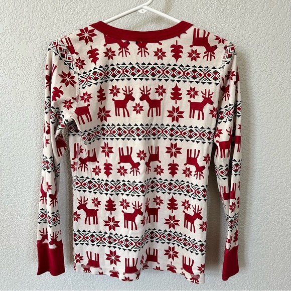 Hanna Andersson Dear Deer Matching Family Pajamas Long John Top Pant Set Size M - Picture 3 of 6